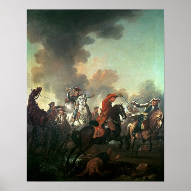Thomas Brown bei der Schlacht von Dettingen Poster (Vorne)