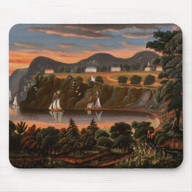 Thomas Chambers Blick auf den Hudson River im West Mousepad (Vorne)