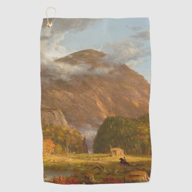 Thomas Cole Ausblick auf den Bergpass Golfhandtuch (Vorderseite)