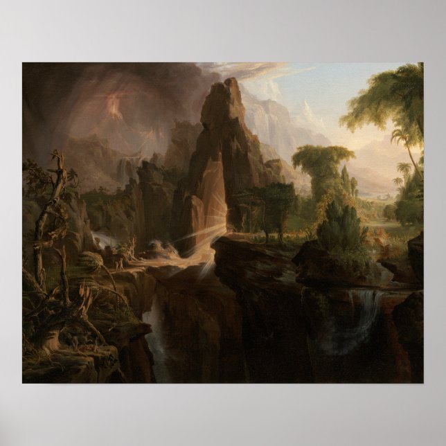 Thomas Cole - Ausweisung aus dem Garten Eden Poster (Vorne)