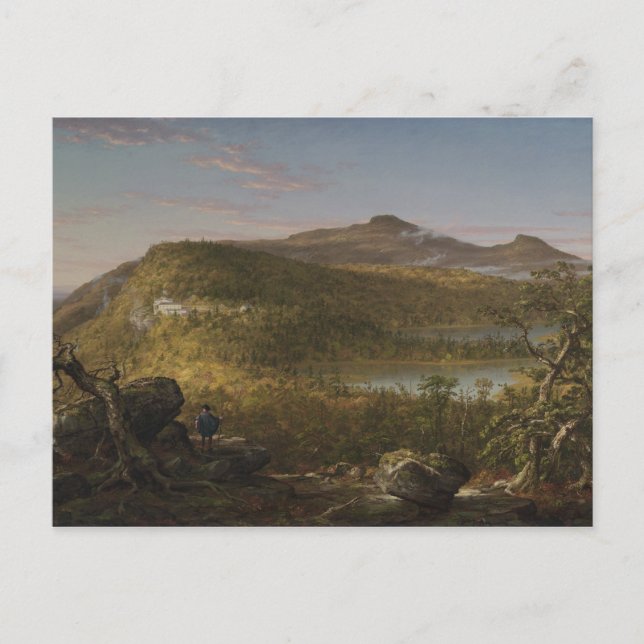 Thomas Cole - Blick auf die beiden Seen und Berge Postkarte (Vorderseite)