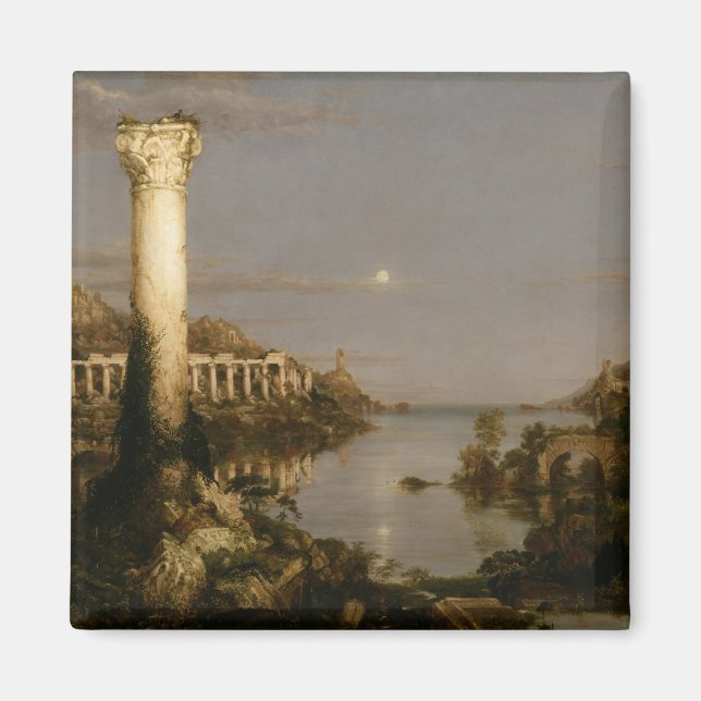 Thomas Cole Der Lauf der Empire-Verwüstung Magnet (Vorne)