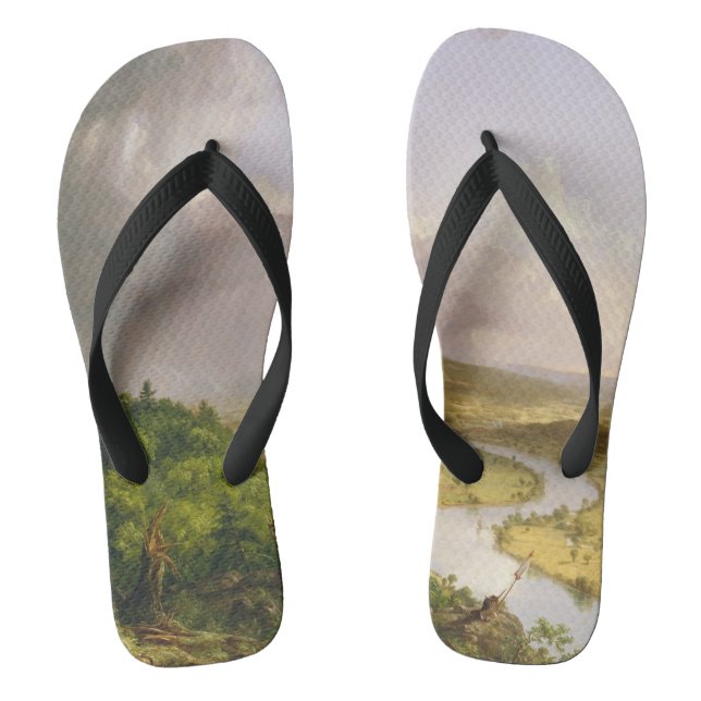 Thomas Cole der Oxbow Der Connecticut-Fluss Flip Flops (Fußbett)