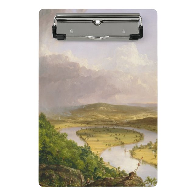 Thomas Cole der Oxbow Der Connecticut-Fluss Mini Klemmbrett (Vorderseite)