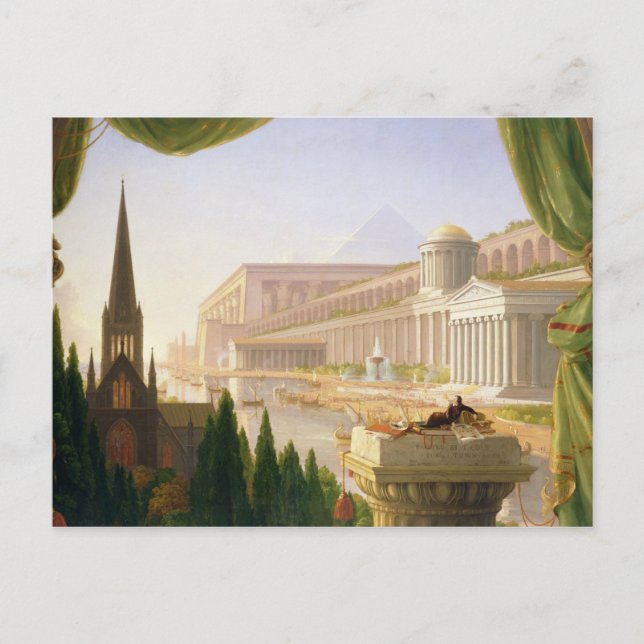 Thomas Cole - Der Traum des Architekten Postkarte (Vorderseite)