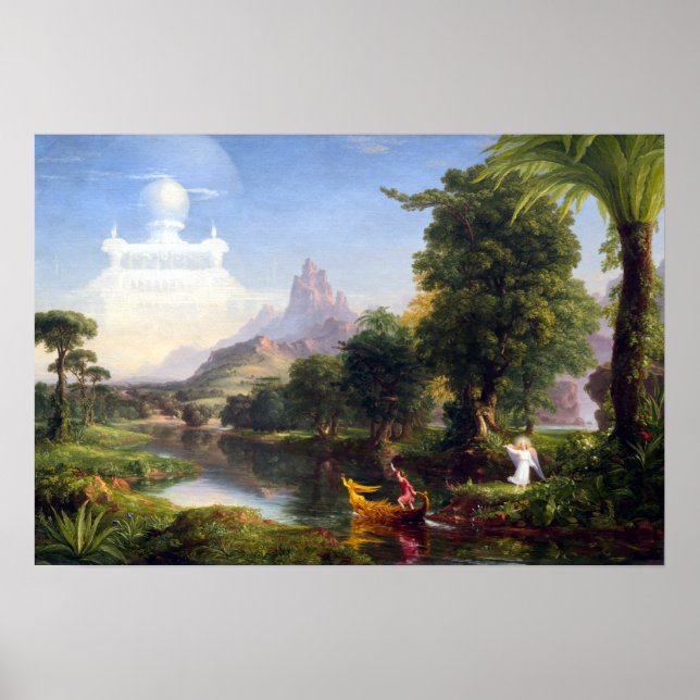 Thomas Cole Die Reise der Jugend des Lebens Poster (Vorne)
