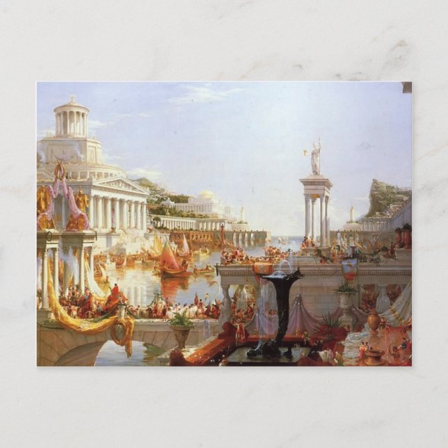 Thomas Cole - Die Zusammenfassung des Reiches Postkarte (Vorderseite)