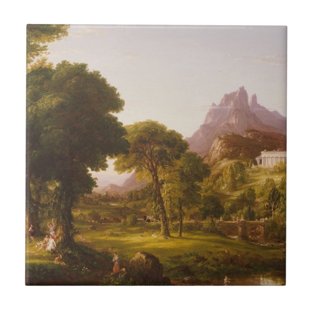Thomas Cole Dream of Arcadia Fliese (Vorderseite)