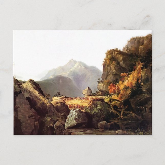 Thomas Cole - Szene aus "The Last of the Mohicans" Postkarte (Vorderseite)