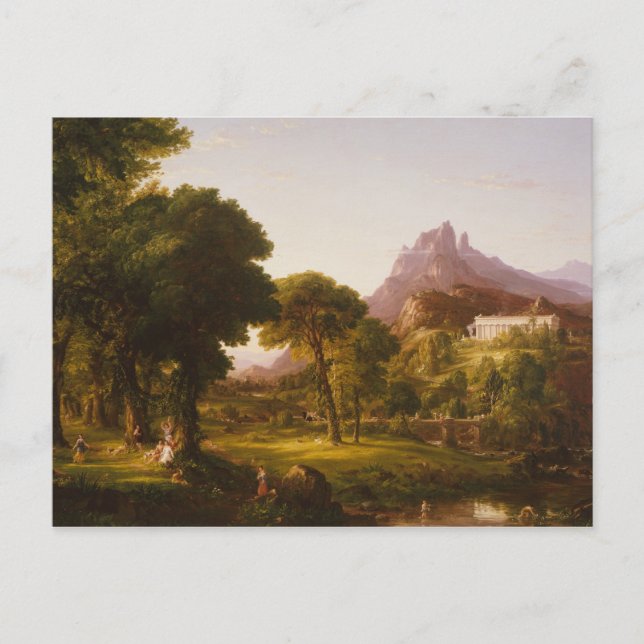 Thomas Cole - Traum von Arcadia Postkarte (Vorderseite)