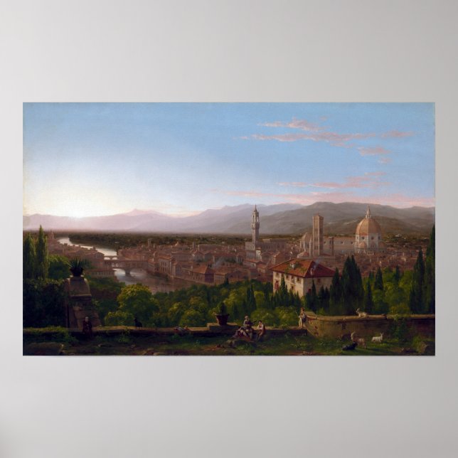 Thomas Cole View von Florenz Poster (Vorne)