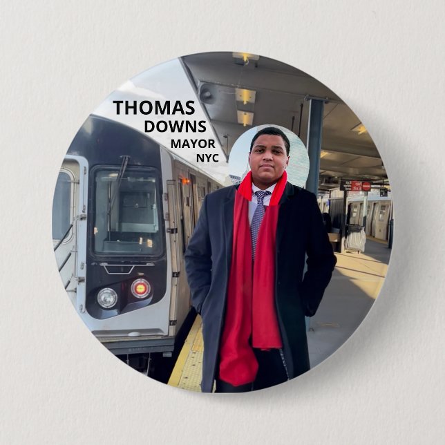 Thomas Downs NYC Mayor 2021 Button (Vorderseite)