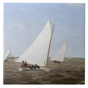 Thomas Eakins - Sailboats Racing auf dem Delaware Fliese