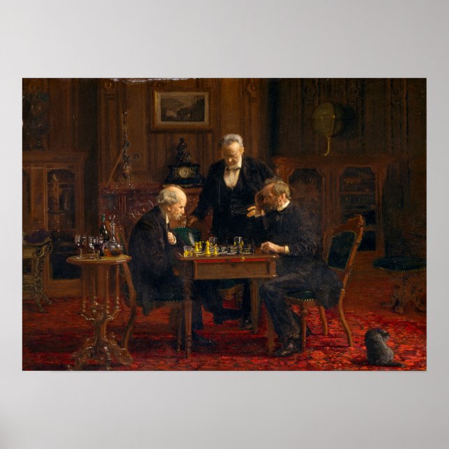 Thomas Eakins Schachspieler Poster (Vorne)