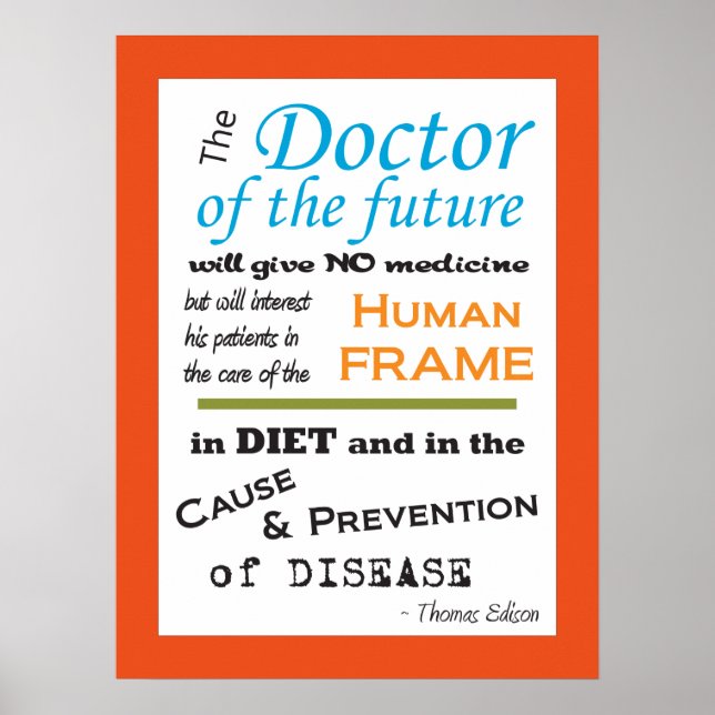 Thomas Edison Doctor of Future Poster Personnalise (Devant)