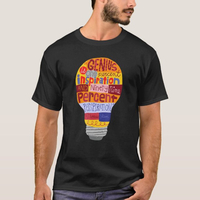 Thomas Edison Genius Lightbulb T-Shirt (Vorderseite)