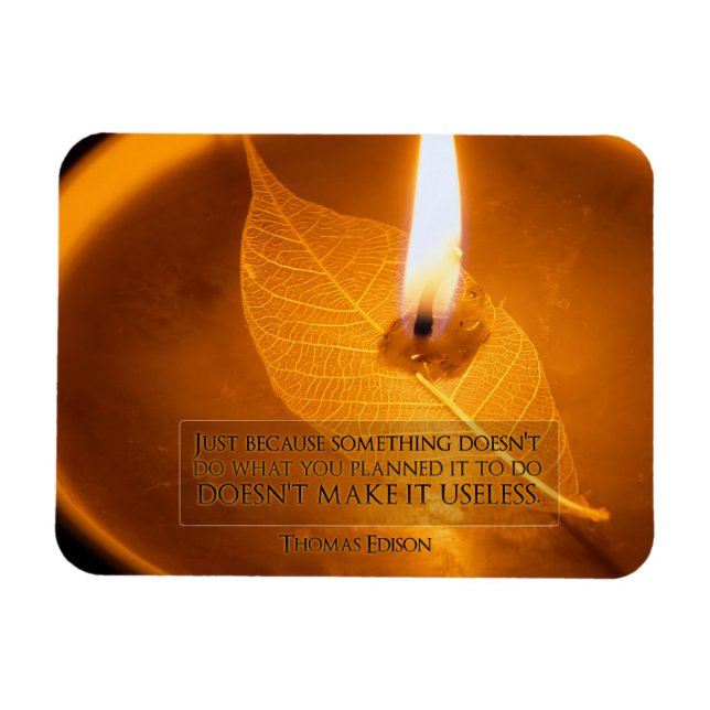 Thomas Edison Inspirational Zitat "Verwenden" flex Magnet (Horizontal)