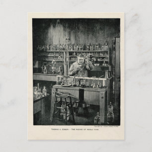 Thomas Edison Wizard von Menlo Park Postkarte