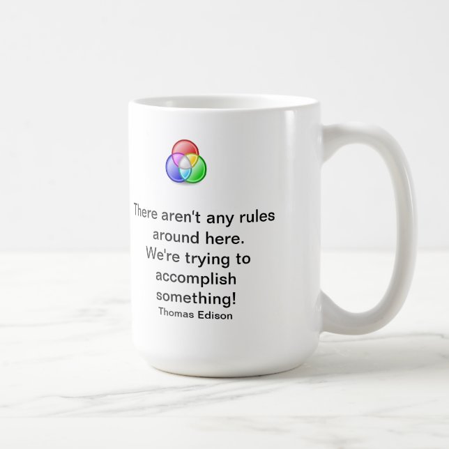 Thomas Edison Zitat Kaffeetasse (Rechts)