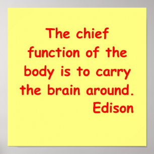 Thomas Edison Zitat Poster