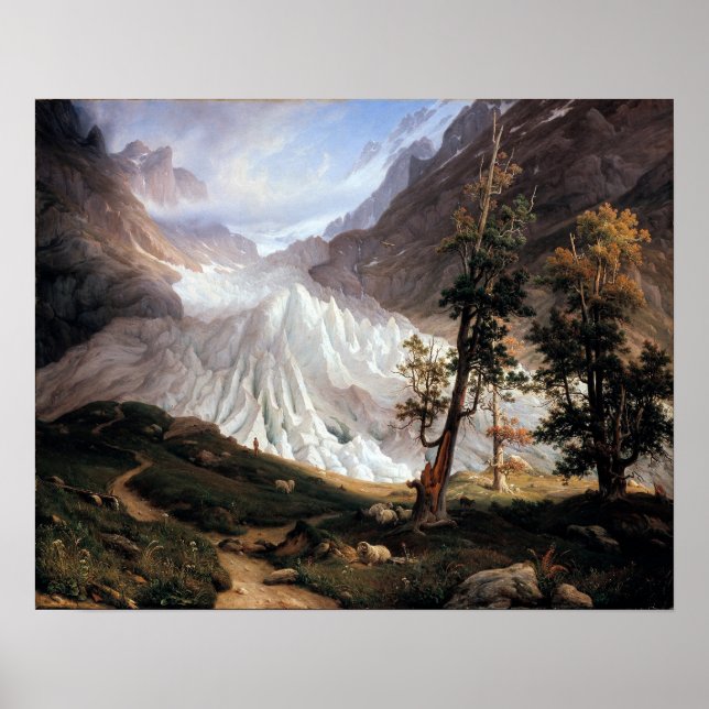 Thomas Fearnley Der Grindelwaldgletscher Poster (Vorne)