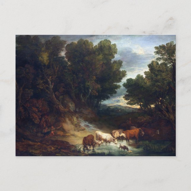 Thomas Gainsborough Der Wasserplatz Postkarte (Vorderseite)