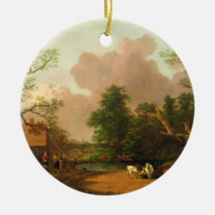 Thomas Gainsborough   eine Landschaft mit Zahlen, Keramikornament