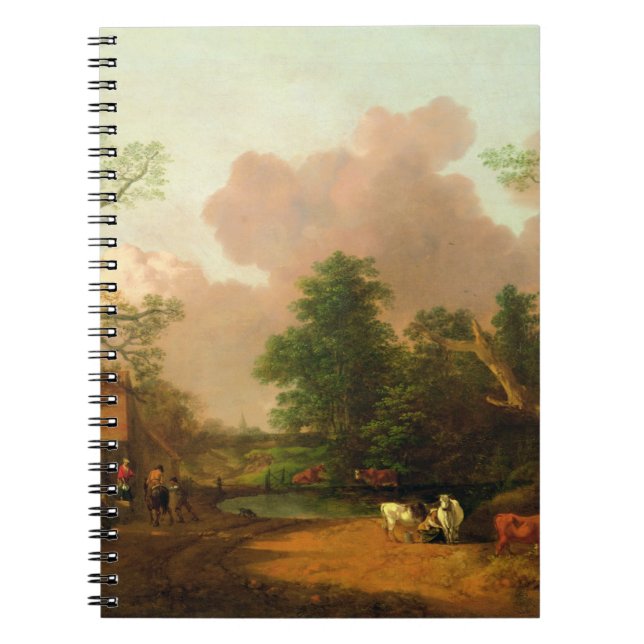 Thomas Gainsborough | eine Landschaft mit Zahlen, Notizblock (Vorderseite)