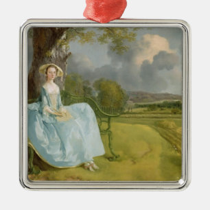 Thomas Gainsborough  Mr und Frau Andrews, c.1748-9 Silbernes Ornament