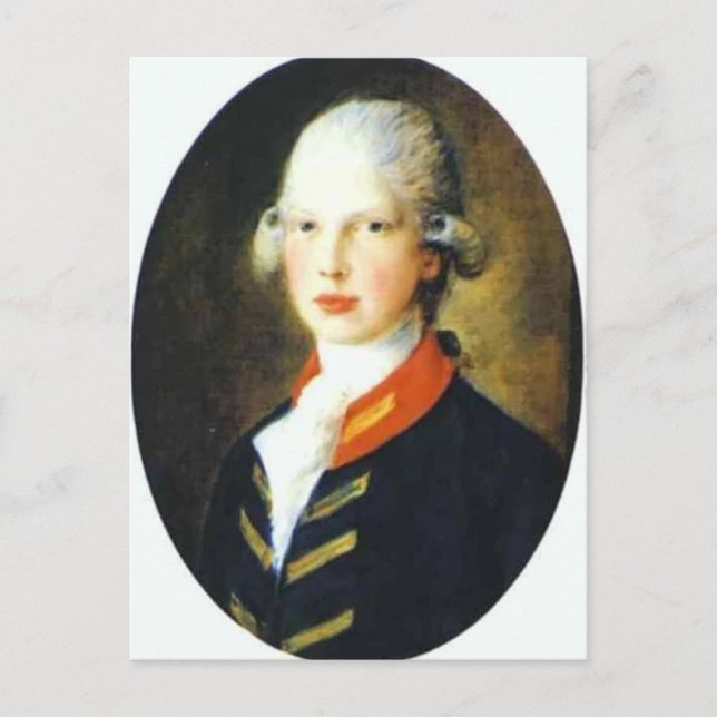 Thomas Gainsborough - Portrait von Prinz Edward Postkarte (Vorderseite)
