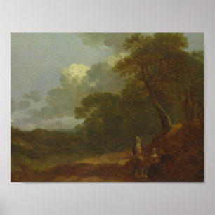 Thomas Gainsborough - Waldlandschaft mit einem Man Poster