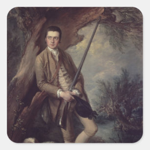 Thomas Gainsborough  William Poyntz von Midgham Quadratischer Aufkleber