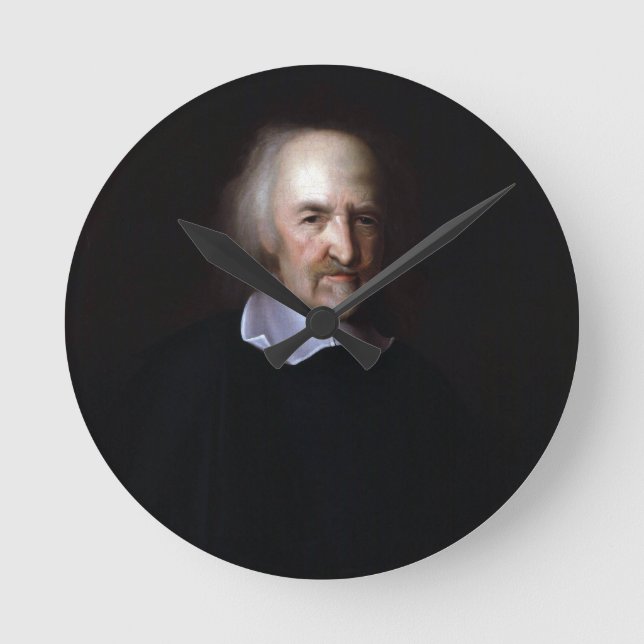 Thomas Hobbes durch John Michael Wright Runde Wanduhr (Vorderseite)