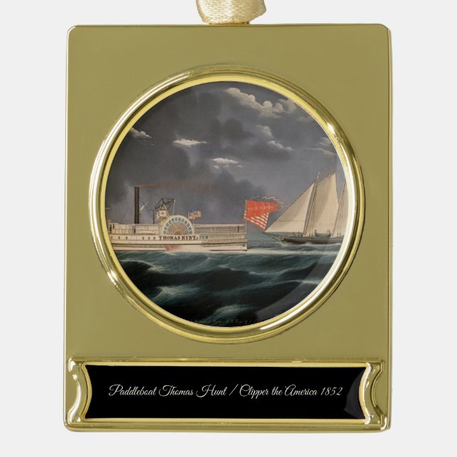 Thomas Hunt und die USA 1852 Banner-Ornament Gold (Vorderseite)