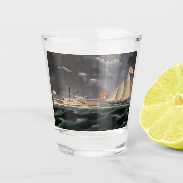 Thomas Hunt und die USA 1852 Schnapsglas (Vorderseite)