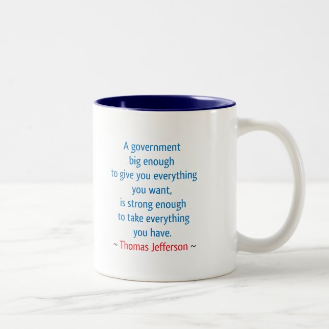 Thomas Jefferson #1 Zweifarbige Tasse (Rechts)