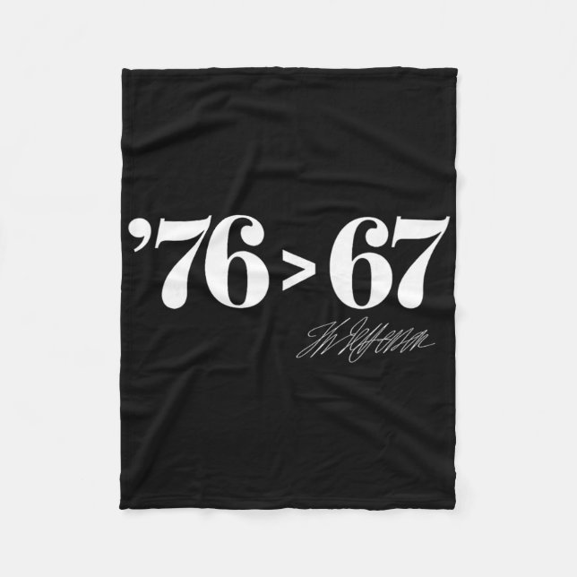 Thomas Jefferson 76 > 67 Selbst-evident Minimales  Fleecedecke (Vorderseite)