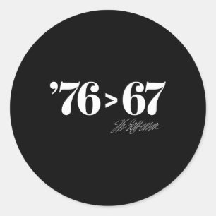 Thomas Jefferson 76 > 67 Selbst-evident Minimales  Runder Aufkleber