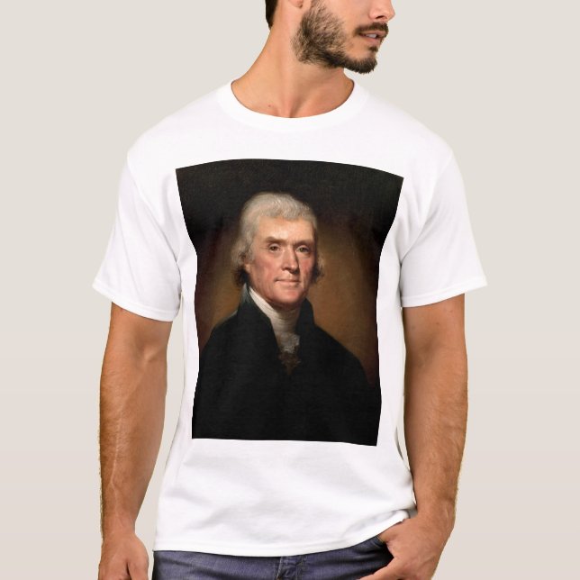 Thomas Jefferson auf Tyrannei T-Shirt (Vorderseite)