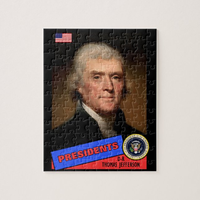 Thomas Jefferson Baseball Card (Vertikal)