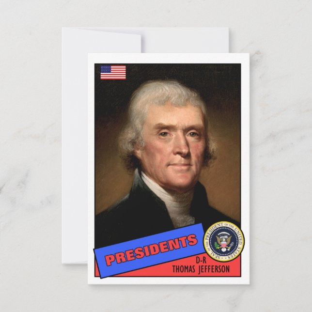 Thomas Jefferson Baseball Card (Vorderseite)