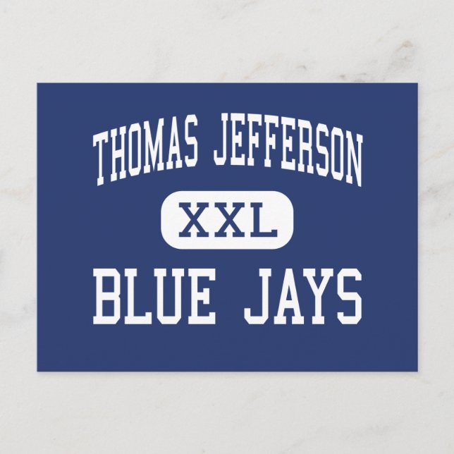 Thomas Jefferson Blue Jay Middle Eugene Postkarte (Vorderseite)