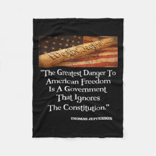 Thomas Jefferson die Beste Gefahr für die Freiheit Fleecedecke