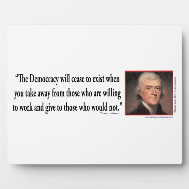 Thomas Jefferson Fotoplatte (Vorderseite)