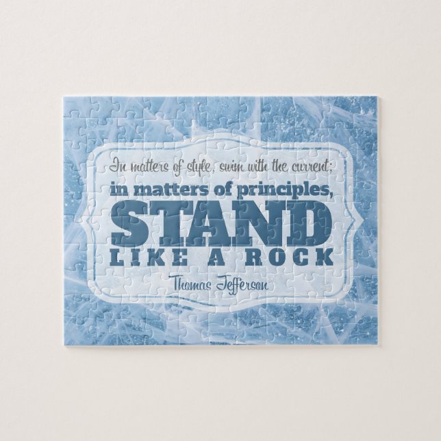 Thomas Jefferson Inspirational Zitat "Grundsatz" (Horizontal)