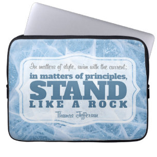 Thomas Jefferson Inspirational Zitat "Grundsatz" Laptopschutzhülle