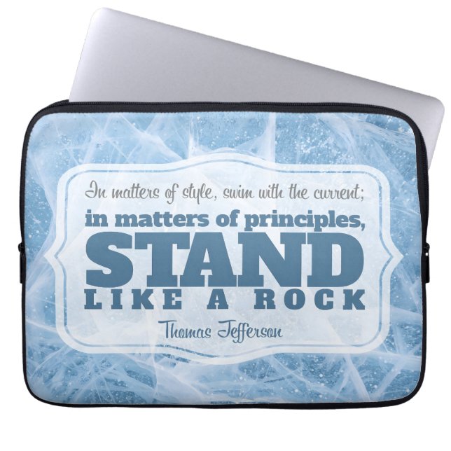 Thomas Jefferson Inspirational Zitat "Grundsatz" Laptopschutzhülle (Vorderseite)