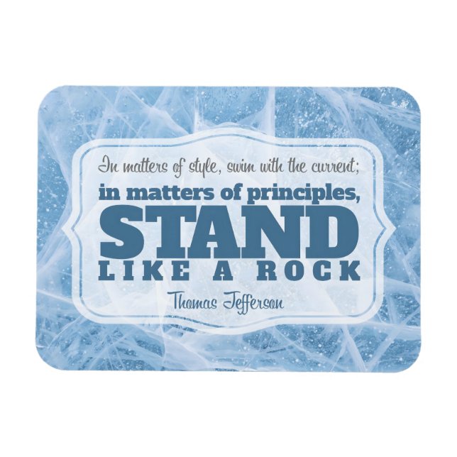 Thomas Jefferson Inspirational Zitat "Grundsatz" Magnet (Horizontal)