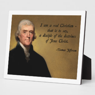 Thomas Jefferson Jesus Christ Fotoplatte