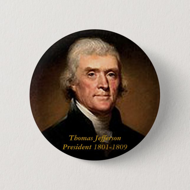 Thomas Jefferson - Knopf Button (Vorderseite)